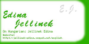 edina jellinek business card